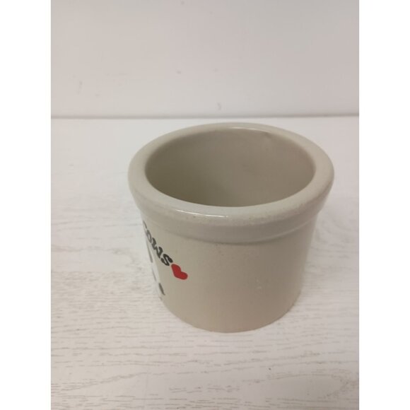 VTG Robinson Ronsbottom RRP Pottery Cow Crock Roseville Ohio 2 QT Jar Country - Picture 4 of 11